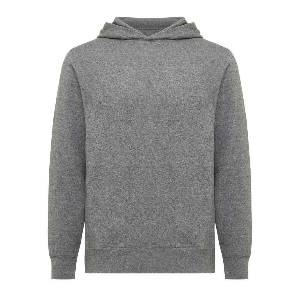 IQONIQ Yengo Hoodie mit Seitentaschen aus rec. Baumwolle - light heather anthracite