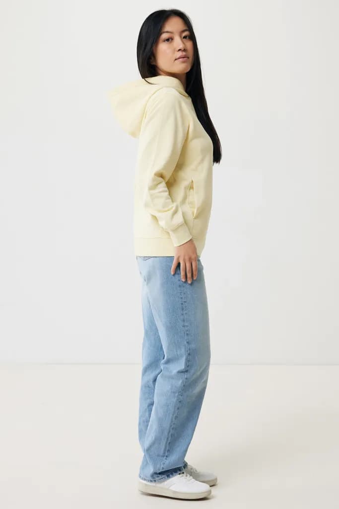 IQONIQ Yengo Hoodie mit Seitentaschen aus rec. Baumwolle - cream yellow