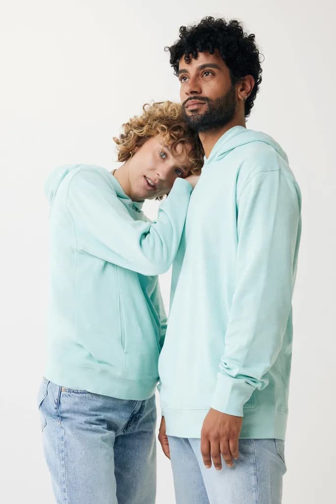 IQONIQ Yengo Hoodie mit Seitentaschen aus rec. Baumwolle - crushed mint