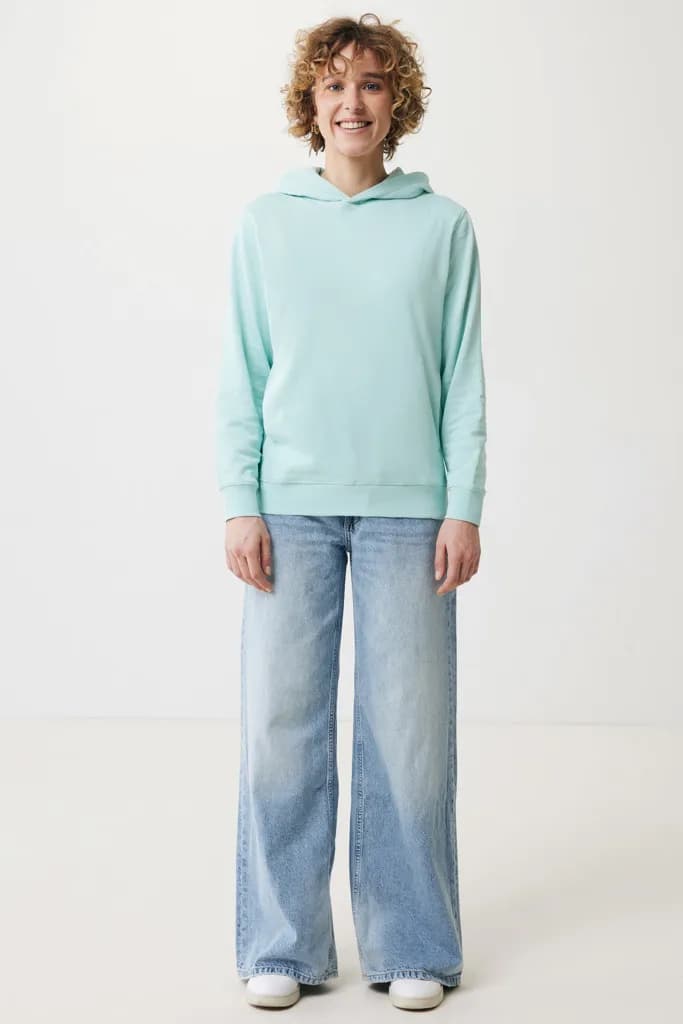 IQONIQ Yengo Hoodie mit Seitentaschen aus rec. Baumwolle - crushed mint