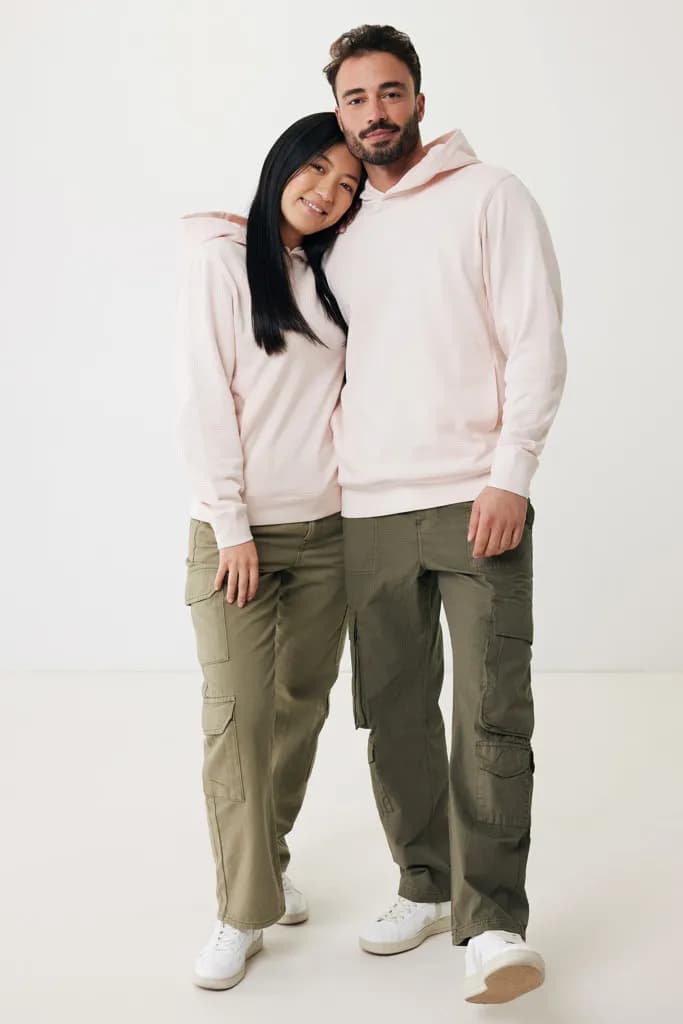 IQONIQ Yengo Hoodie mit Seitentaschen aus rec. Baumwolle - cloud pink