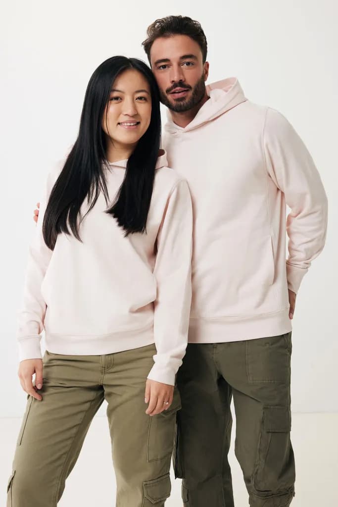 IQONIQ Yengo Hoodie mit Seitentaschen aus rec. Baumwolle - cloud pink