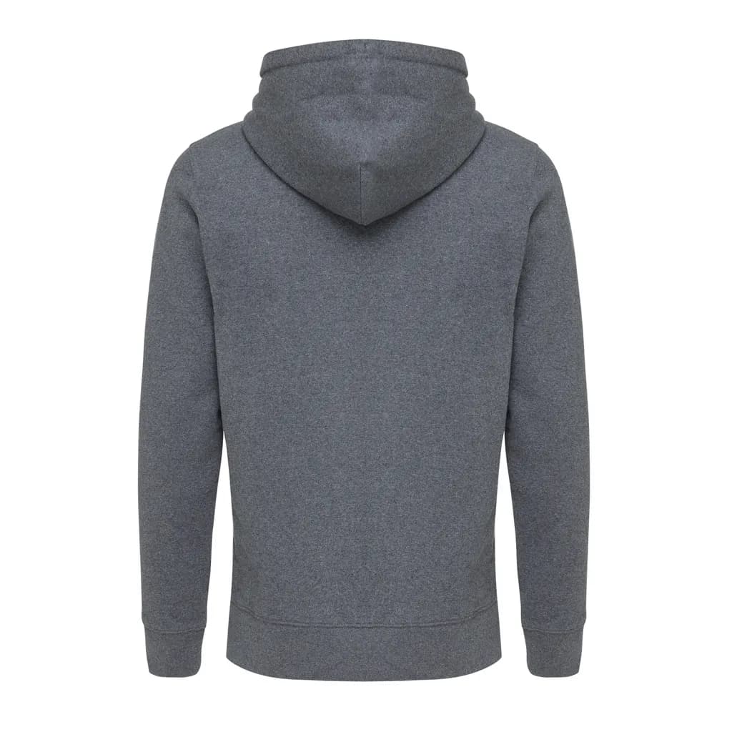 IQONIQ Abisko Zip-Kapuzenpullover aus recycelter Baumwolle - heather anthracite