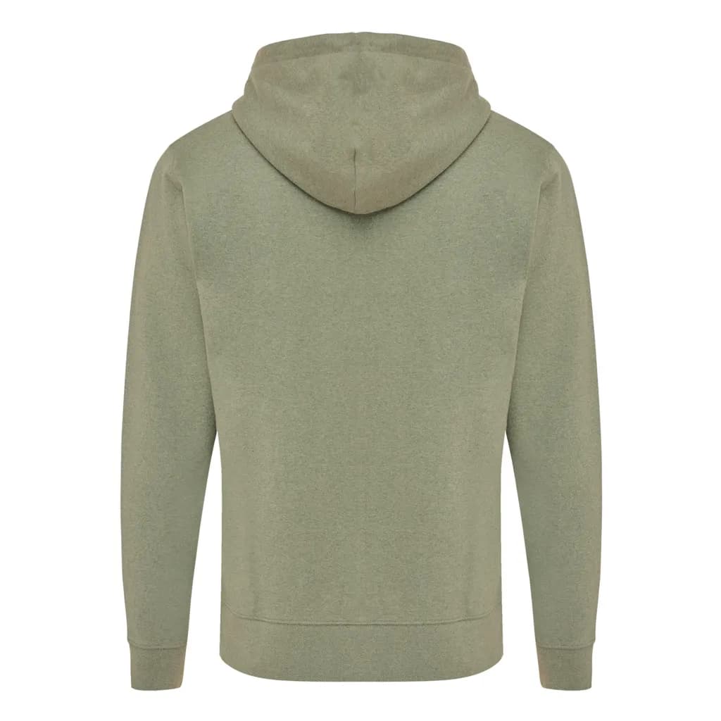 IQONIQ Abisko Zip-Kapuzenpullover aus recycelter Baumwolle - heather green