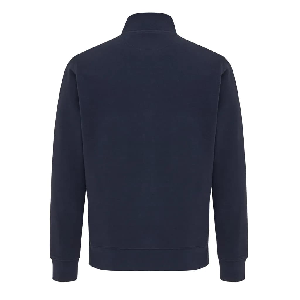 IQONIQ Elgon Quarter-Zip-Sweater aus rec. Baumwolle - navy blau