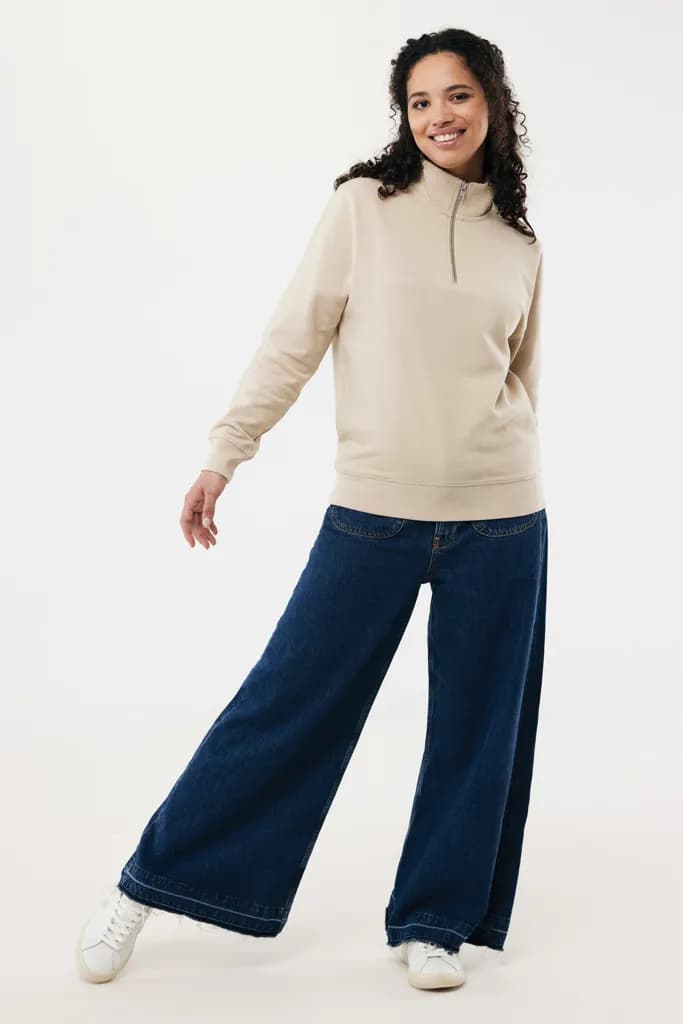 IQONIQ Elgon Quarter-Zip-Sweater aus rec. Baumwolle - desert