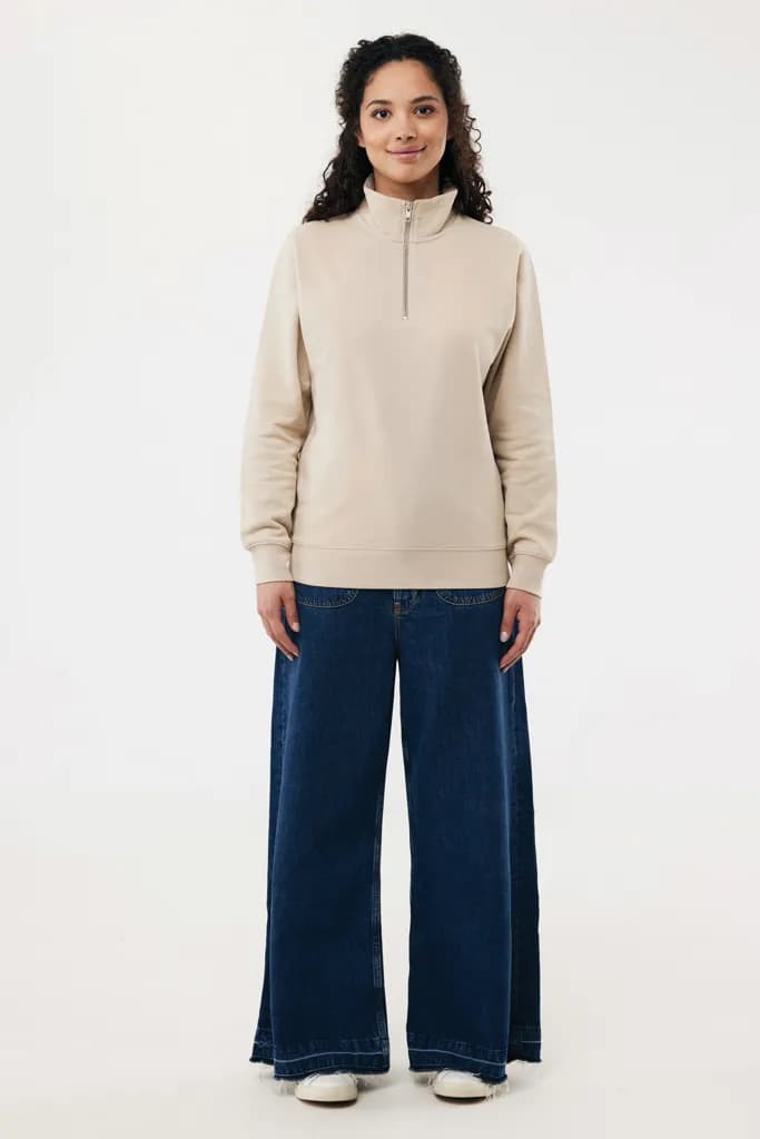 IQONIQ Elgon Quarter-Zip-Sweater aus rec. Baumwolle - desert