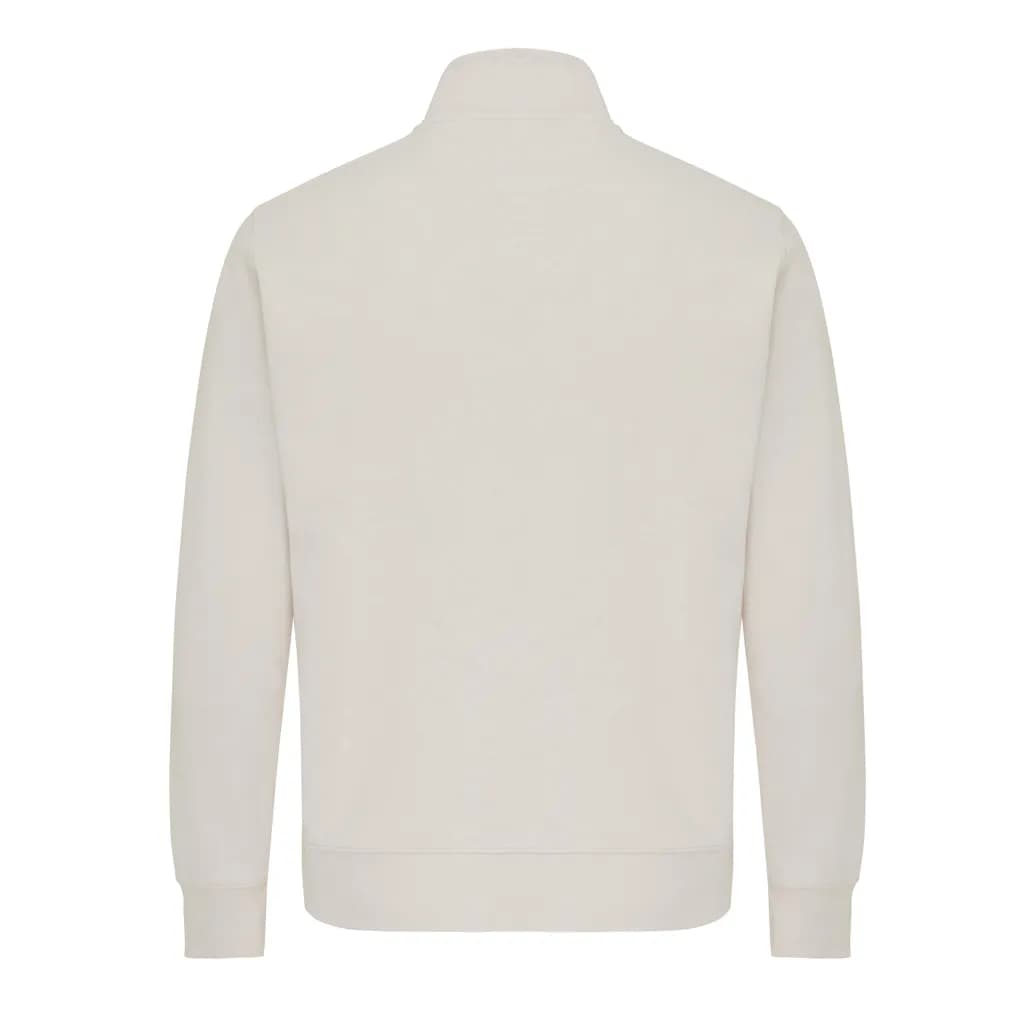 IQONIQ Elgon Quarter-Zip-Sweater aus rec. Baumwolle - ivory white