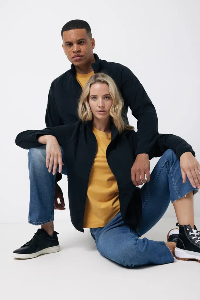 IQONIQ Talung Mikrofleece Jacke aus recyceltem Polyester - schwarz