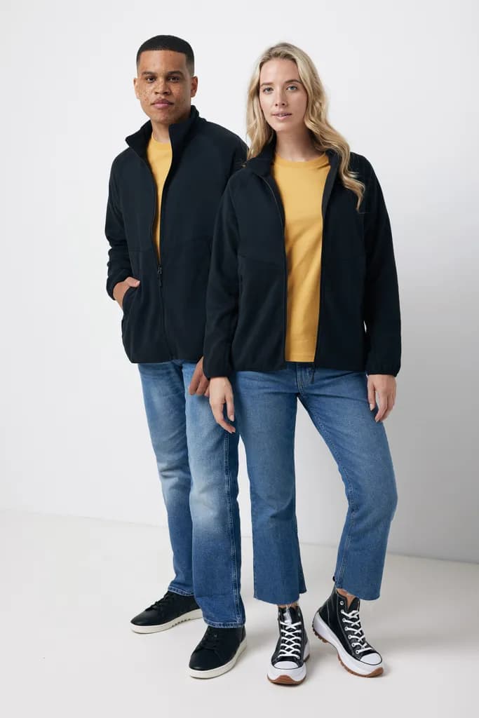 IQONIQ Talung Mikrofleece Jacke aus recyceltem Polyester - schwarz