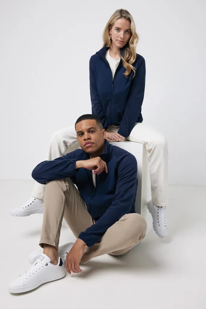 IQONIQ Talung Mikrofleece Jacke aus recyceltem Polyester - navy blau