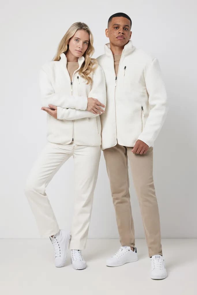 IQONIQ Diran Fleecejacke aus recyceltem Polyesterflor - neutral