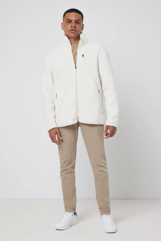 IQONIQ Diran Fleecejacke aus recyceltem Polyesterflor - neutral