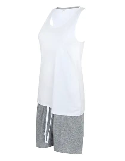 Short Pyjamas Set In A Bag - White/Heather Grey