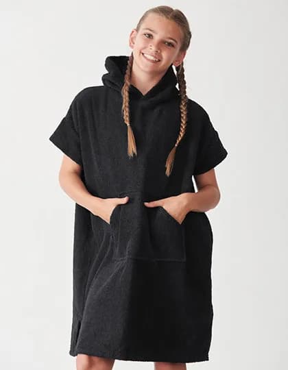 Kids´ Towelling Poncho - Black