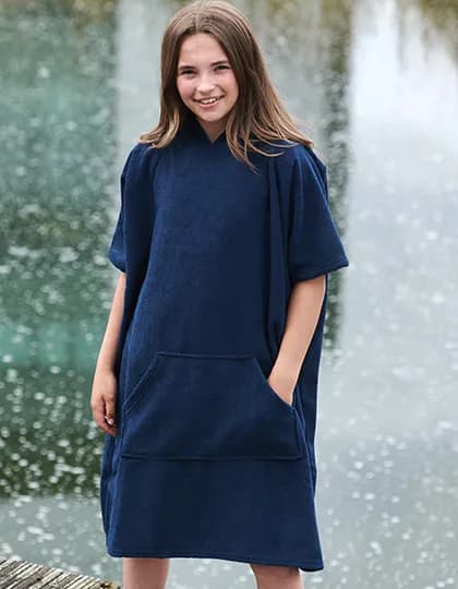 Kids´ Towelling Poncho - Navy