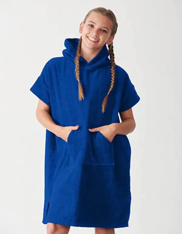 Kids´ Towelling Poncho - Royal