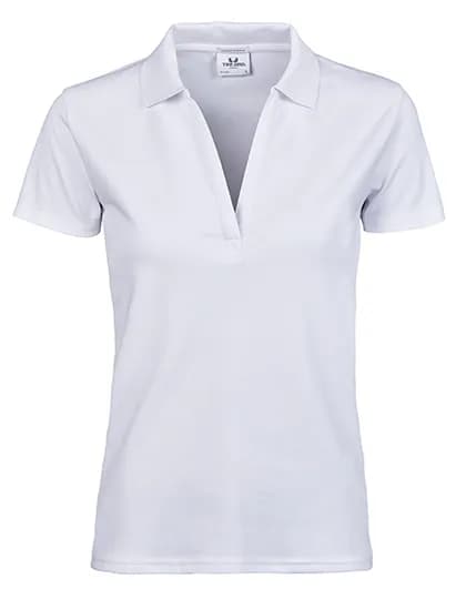 Women´s Luxury Stretch V-Neck Polo - White
