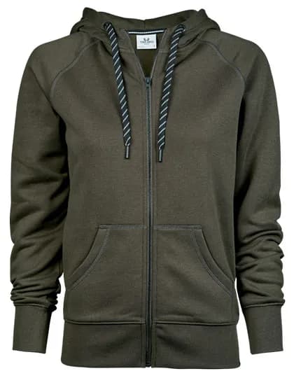 Women´s Fashion Full Zip Hood - Deep Green