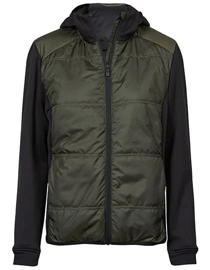 Women´s Hybrid-Stretch Hooded Jacket - Deep Green/Black