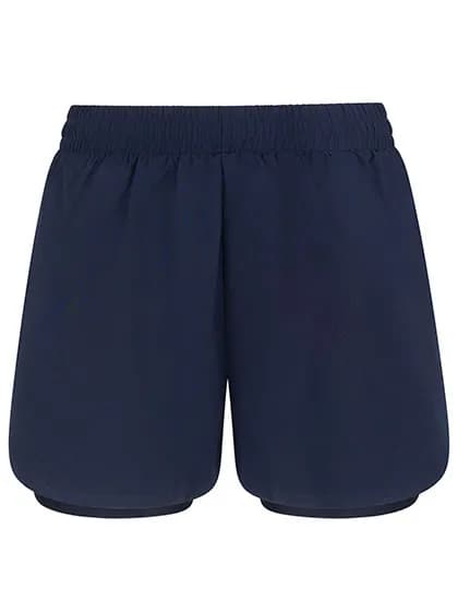 Ladies´ Double Layer Sport Shorts - Navy/Navy