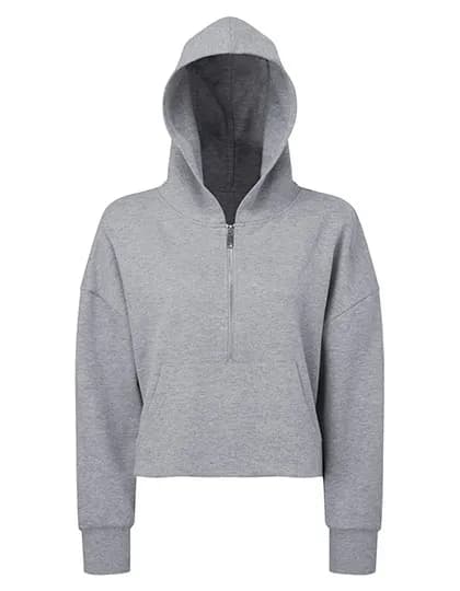 Women´s Half Zip Hoodie - Heather Grey