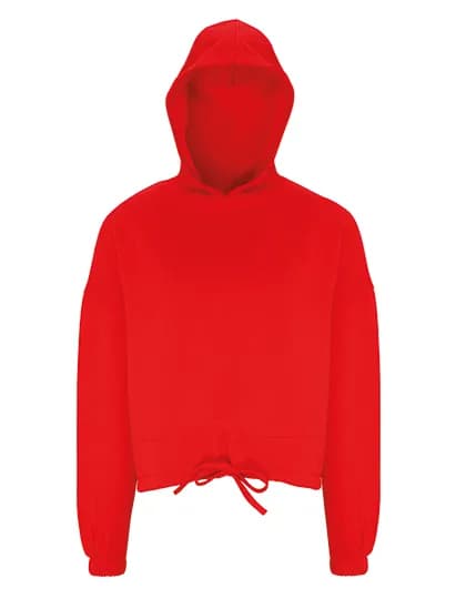 Women´s Cropped Oversize Hoodie - Fire Red