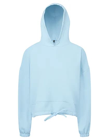 Women´s Cropped Oversize Hoodie - Sky Blue