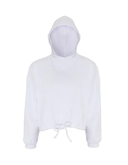 Women´s Cropped Oversize Hoodie - White