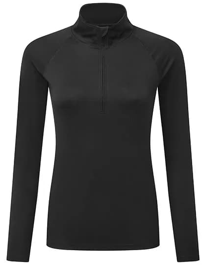 Women´s Long Sleeve Performance ¼ Zip - Black/Black