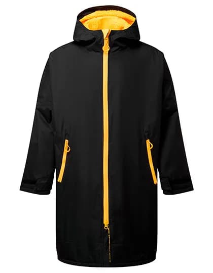 Kids TriDri® All Seasons Waterproof Changing Robe - Black/Sun Yellow