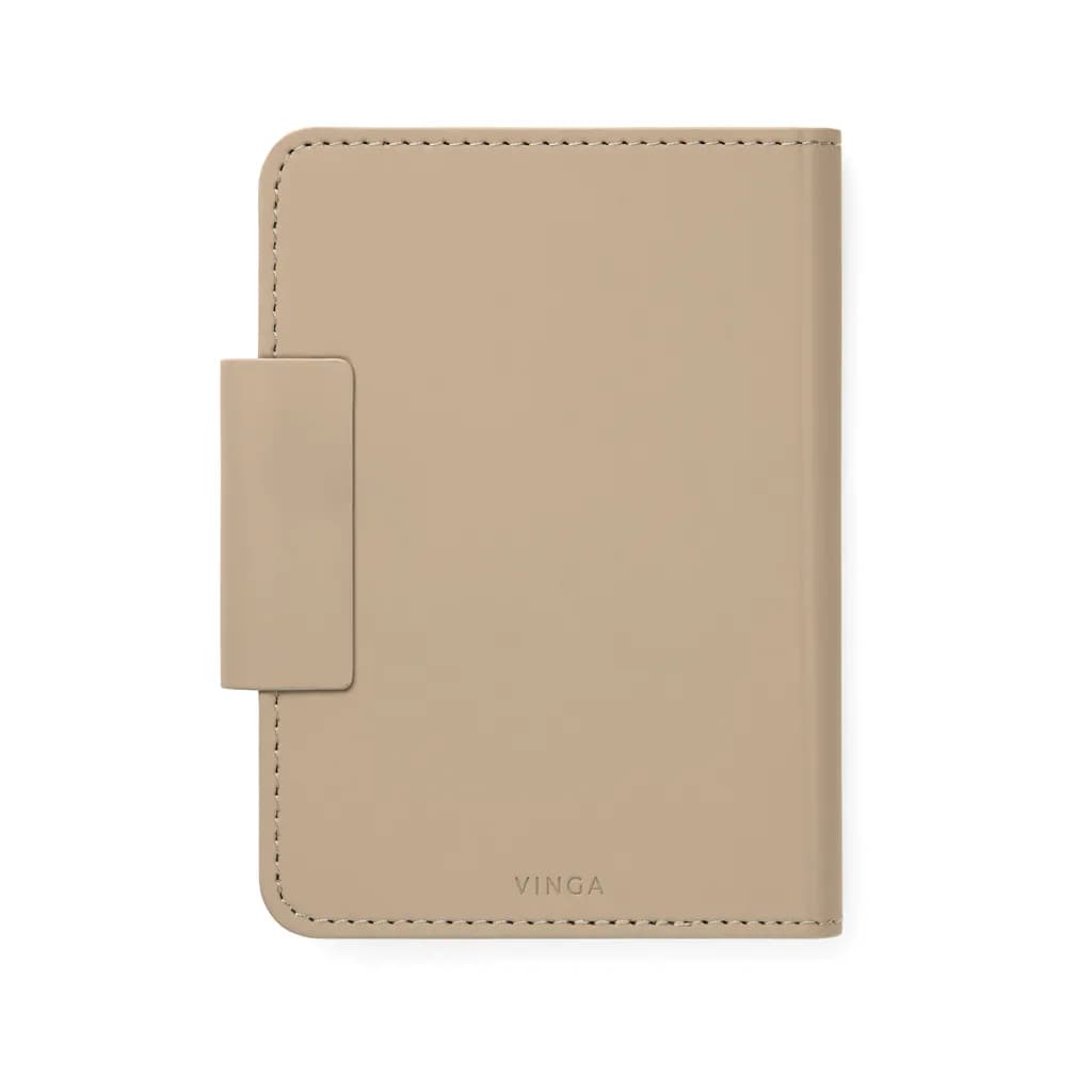 VINGA Baltimore RCS Passport Cover mit Dual-Finder - greige