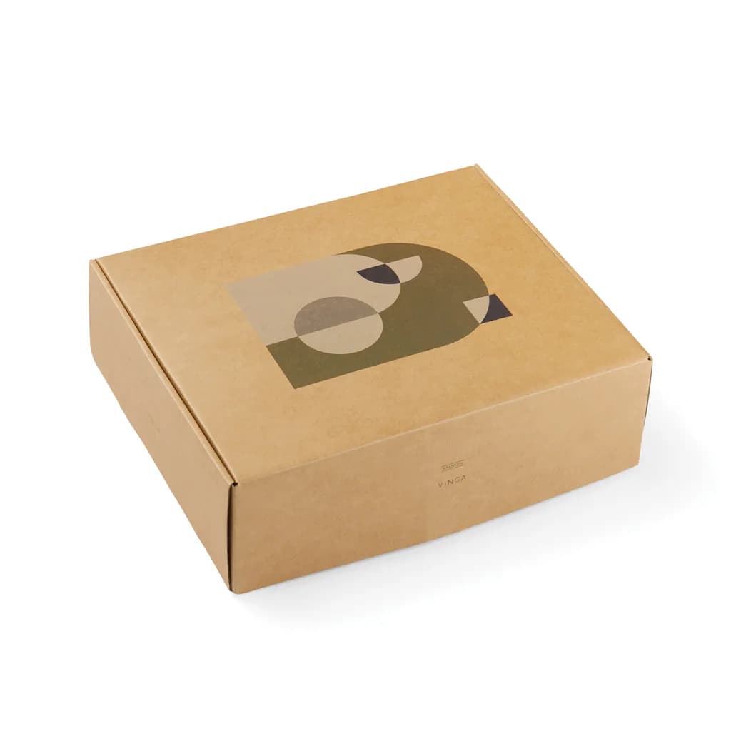 VINGA Branson Decke aus GRS recyceltem PET - navy blau