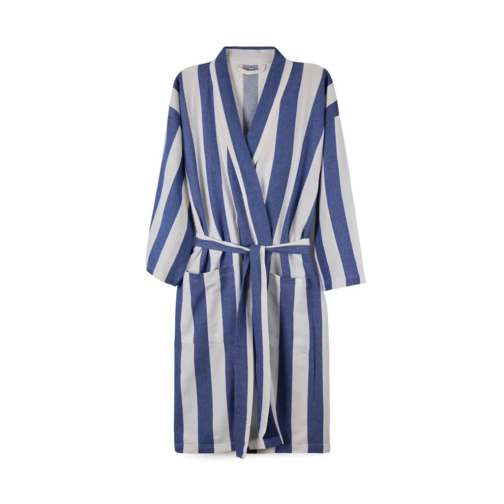 VINGA Ornos GRS Hamam-Bademantel L/XL - blau