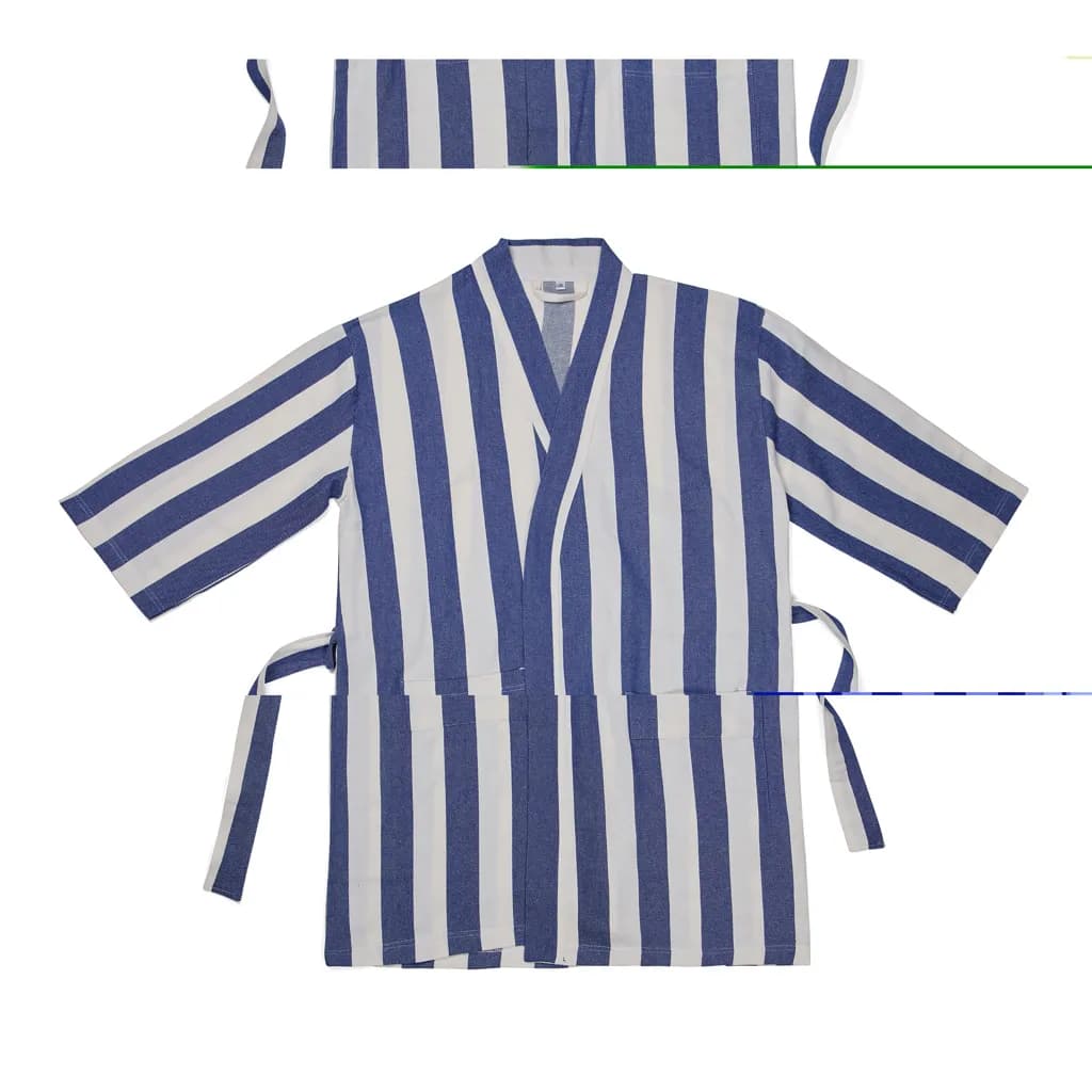 VINGA Ornos GRS Hamam-Bademantel L/XL - blau