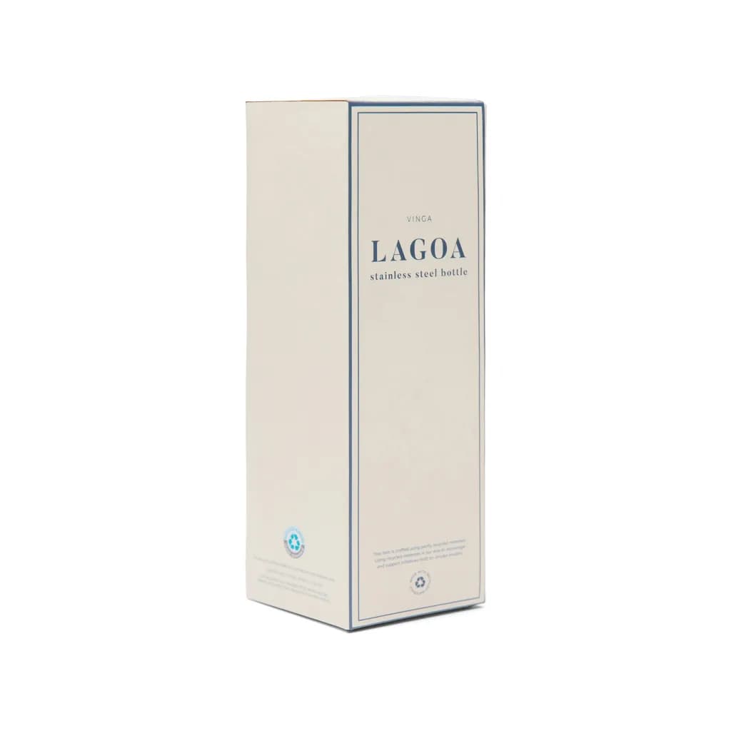VINGA Lagoa Flasche aus RCS Stainless-Steel, 600ml - hellblau