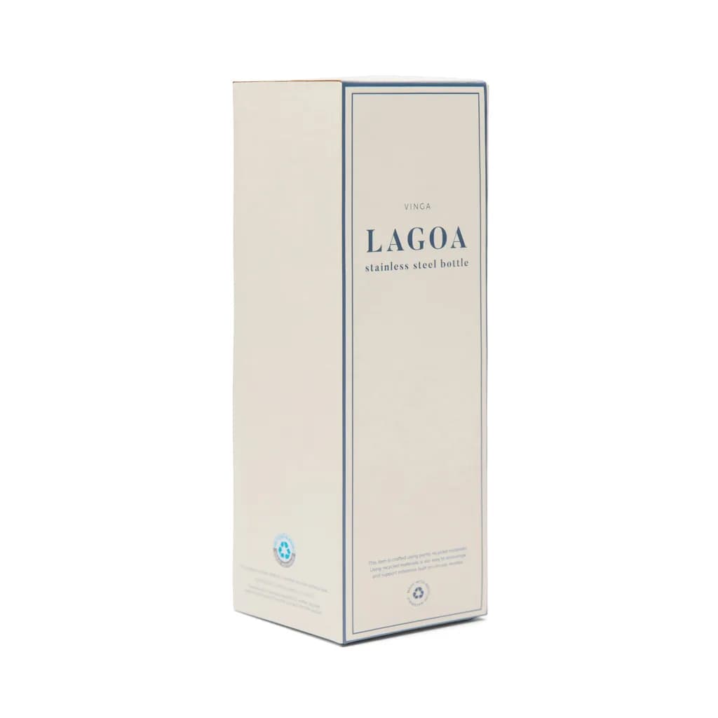 VINGA Lagoa Flasche aus RCS Stainless-Steel, 600ml - navy blau