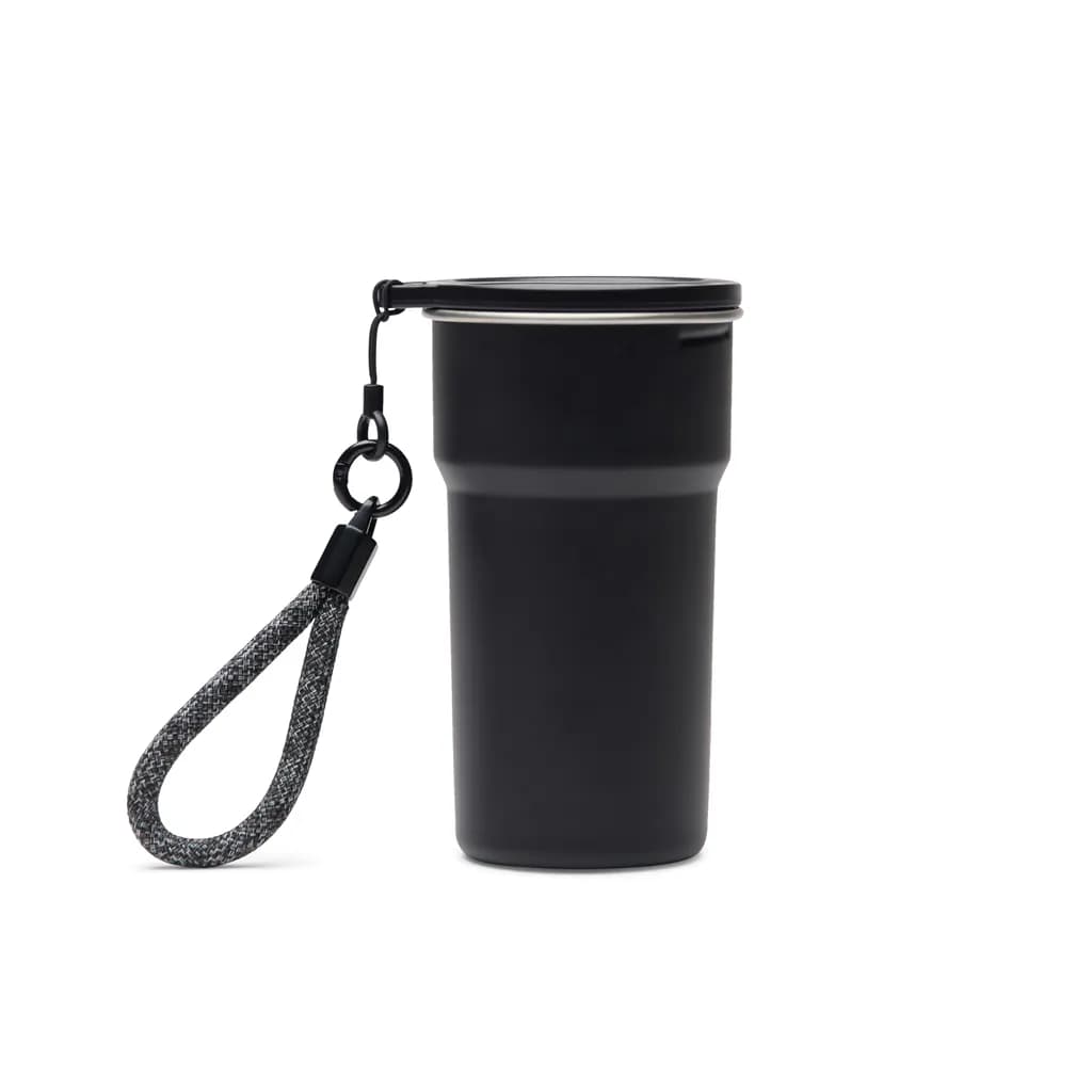 VINGA Parks Becher aus RCS Stainles Steel, 4 Stück, 250ml - schwarz
