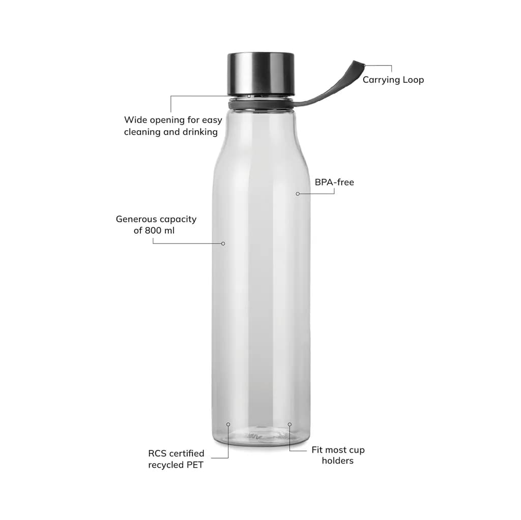 VINGA Lean 800ml RCS RPET Wasserflasche - transparent