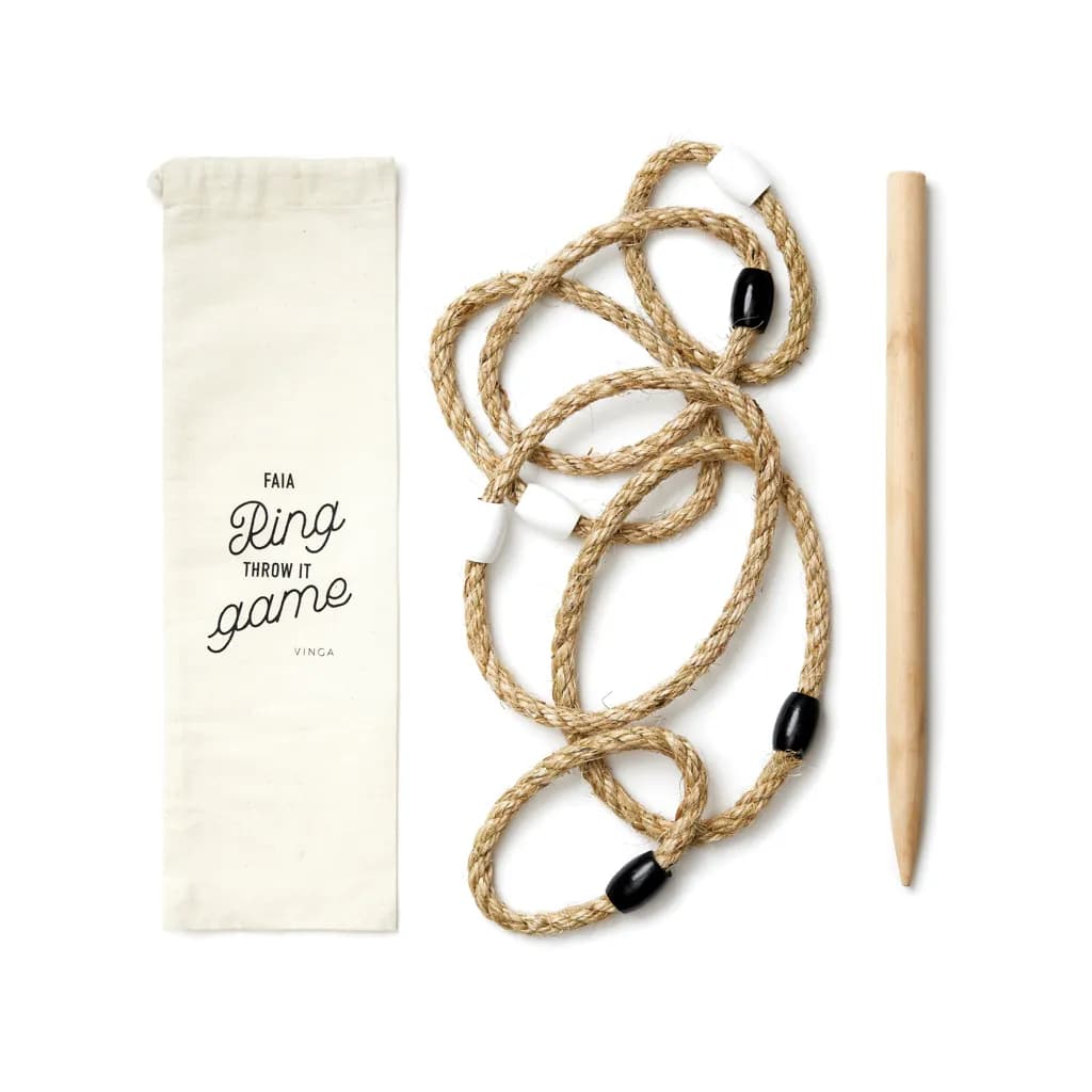 VINGA Faia Ring-Wurf-Spiel - braun