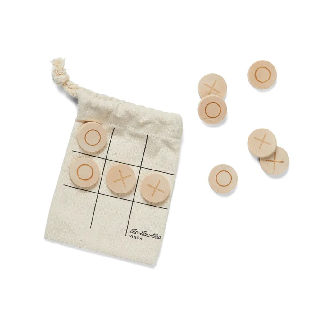 VINGA Tic-Tac-Toe Mini-Spiel - braun