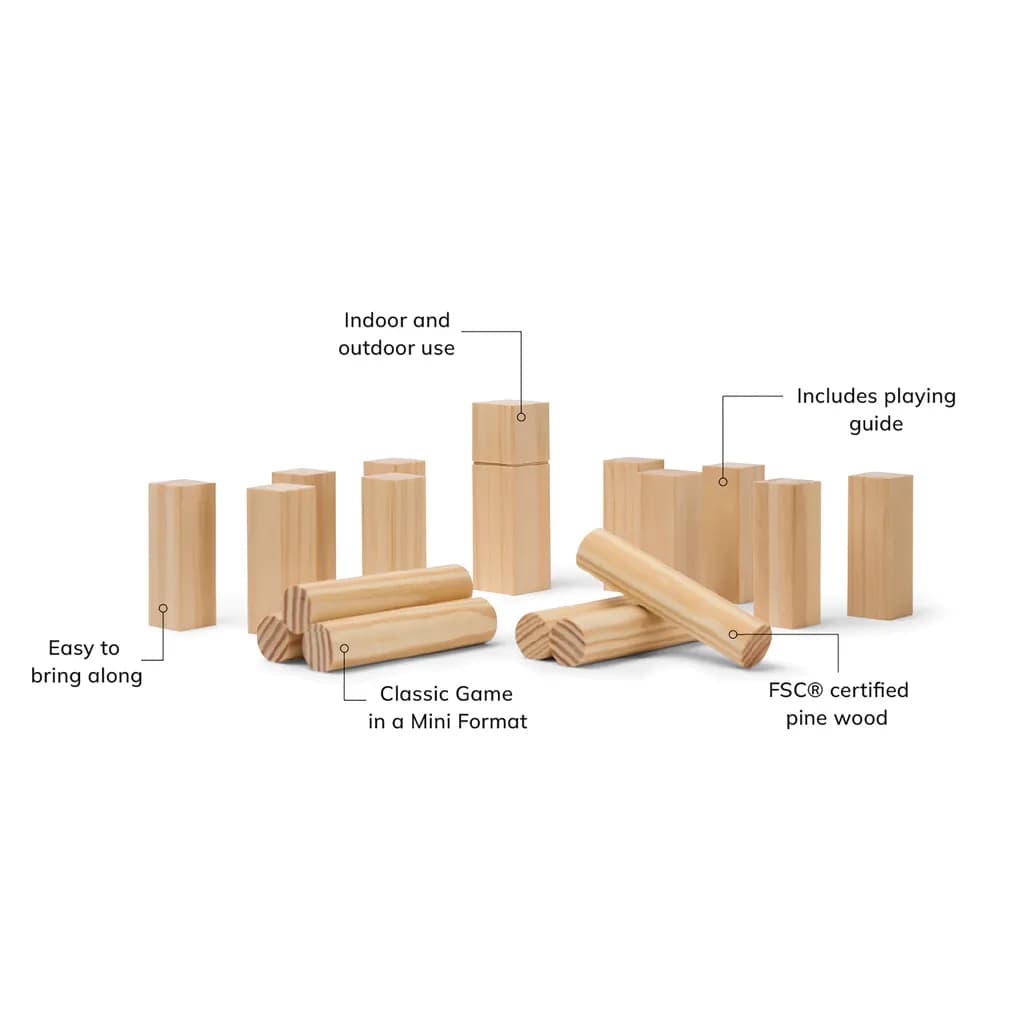 VINGA Kubb Mini Spiel - braun