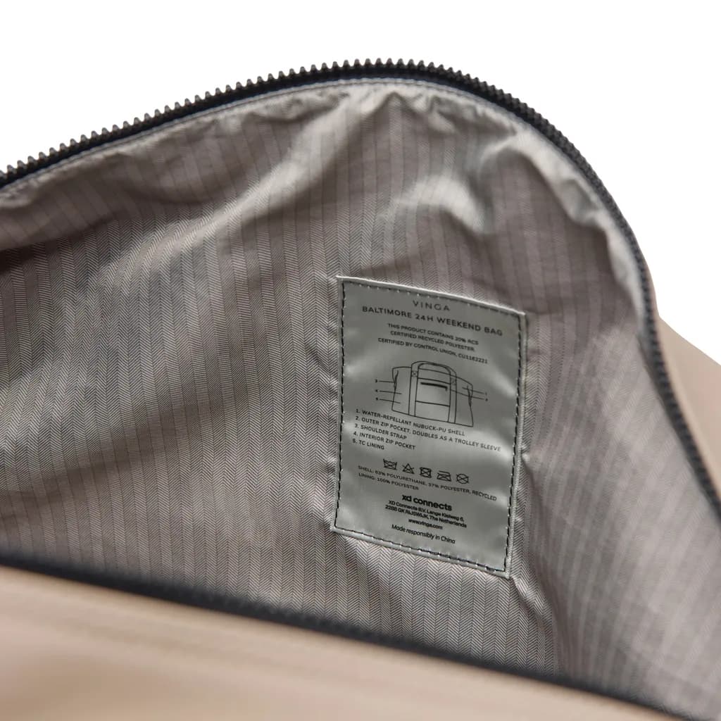VINGA Baltimore RCS 24h Wochenendtasche - greige