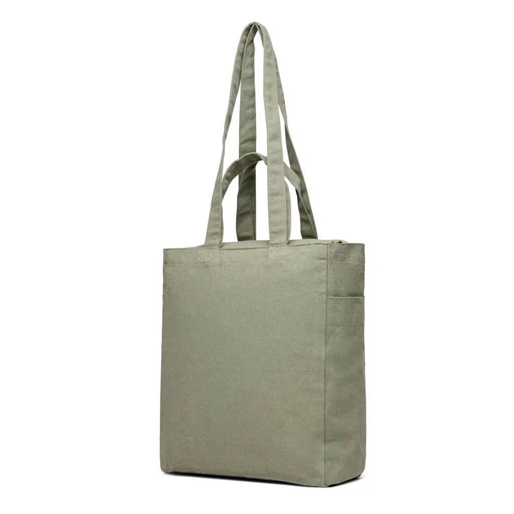 VINGA Hilo AWARE™ Tasche mit Reißverschluss aus rec. Canvas - grün