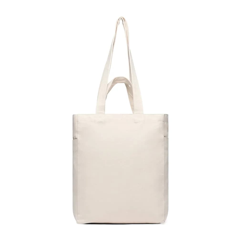 VINGA Hilo AWARE™ Tasche mit Reißverschluss aus rec. Canvas - off white