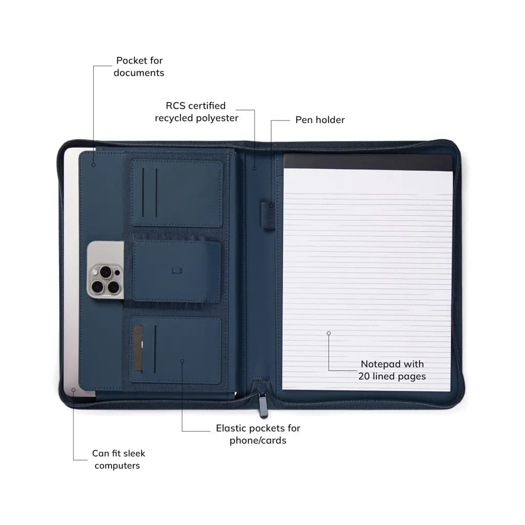 VINGA Baltimore RCS A4 Portfolio - navy blau