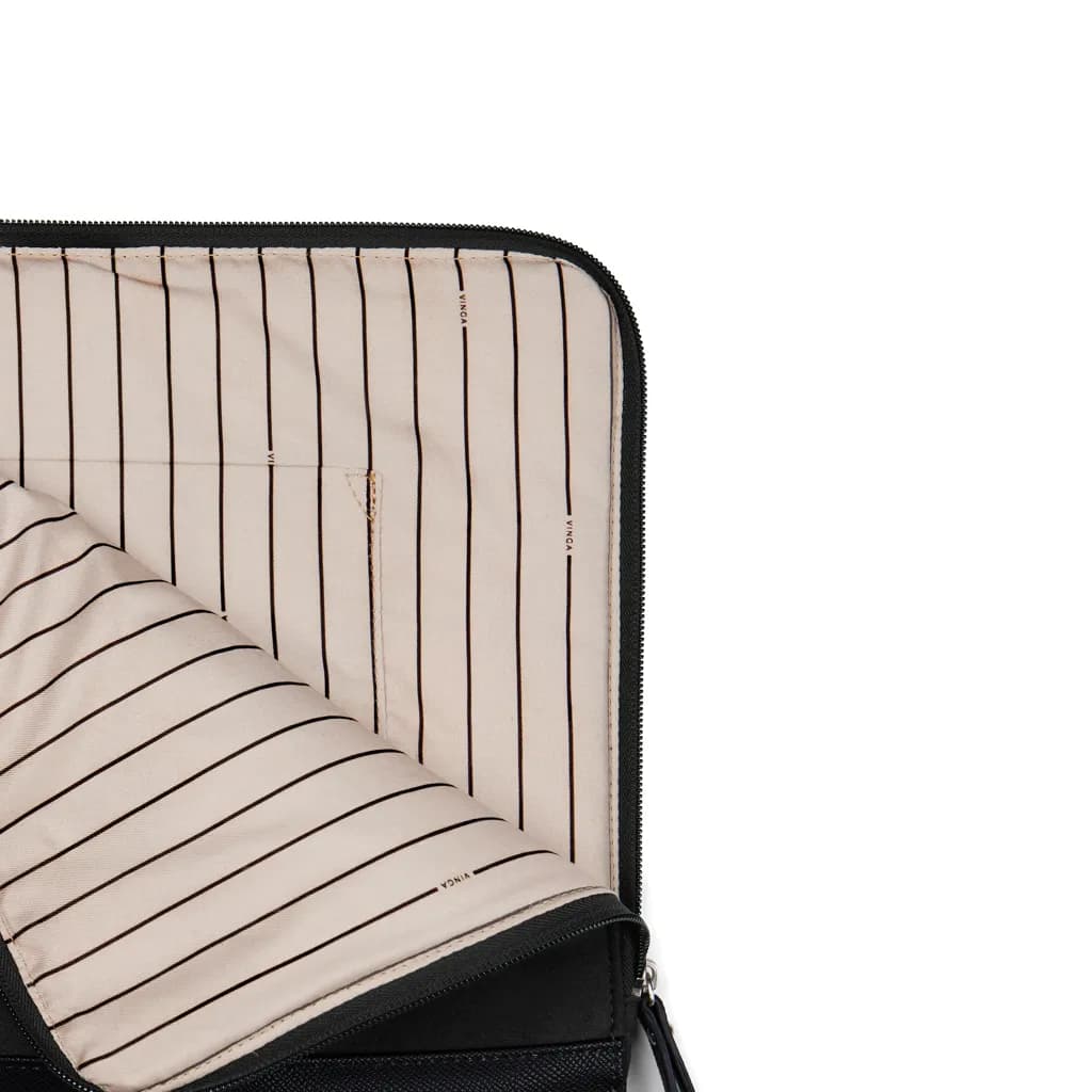 VINGA Marlow 14 Laptop Sleeve aus RCS recyceltem Polyester - schwarz