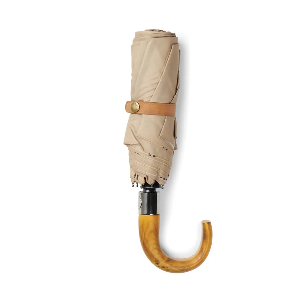 VINGA Bosler AWARE™ 21 faltbarer Schirm aus recyceltem PET - beige