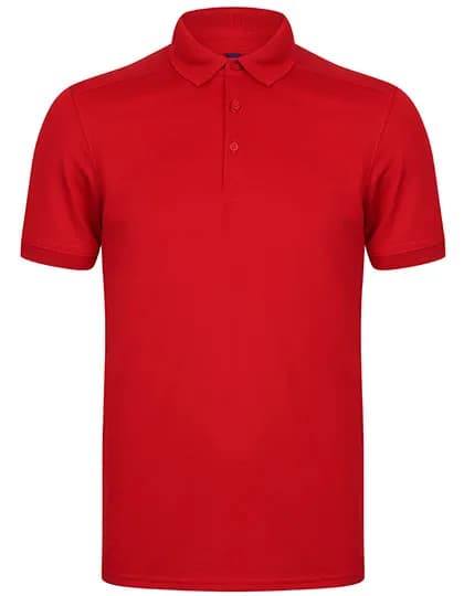 Men´s Slim Fit Stretch Polo Shirt + Wicking Finish - Red