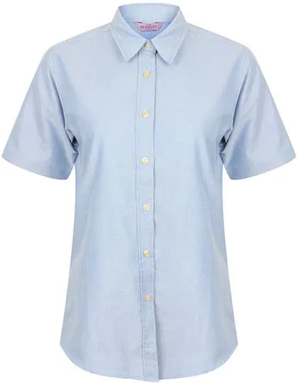 Ladies´ Classic Short Sleeved Oxford Shirt - Blue Oxford